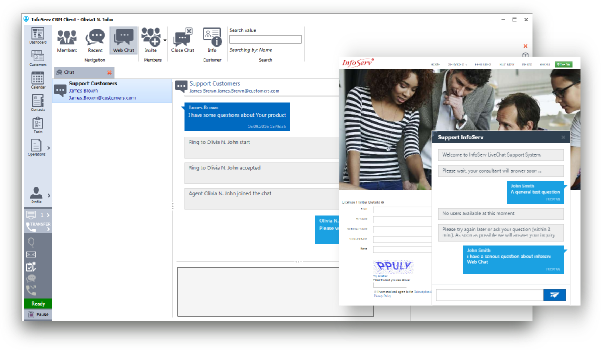 InfoServ CRM - Web Chat
