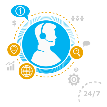 Helpdesk customer service illustration