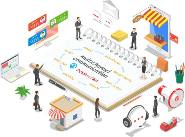Multichannel communication illustration